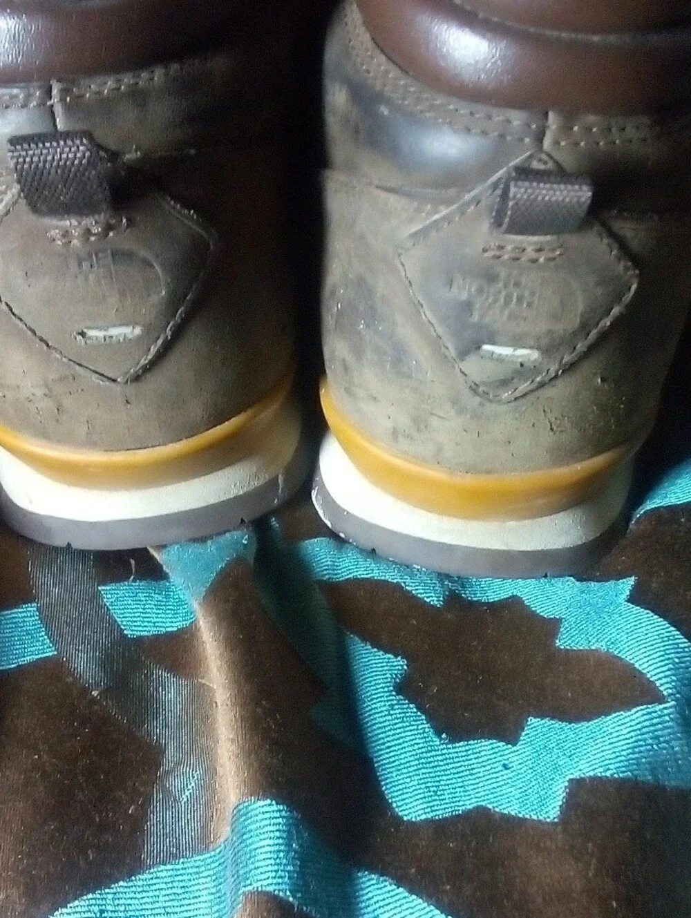 The North Face Men's Olive/Brown Leather Hiking Boots
